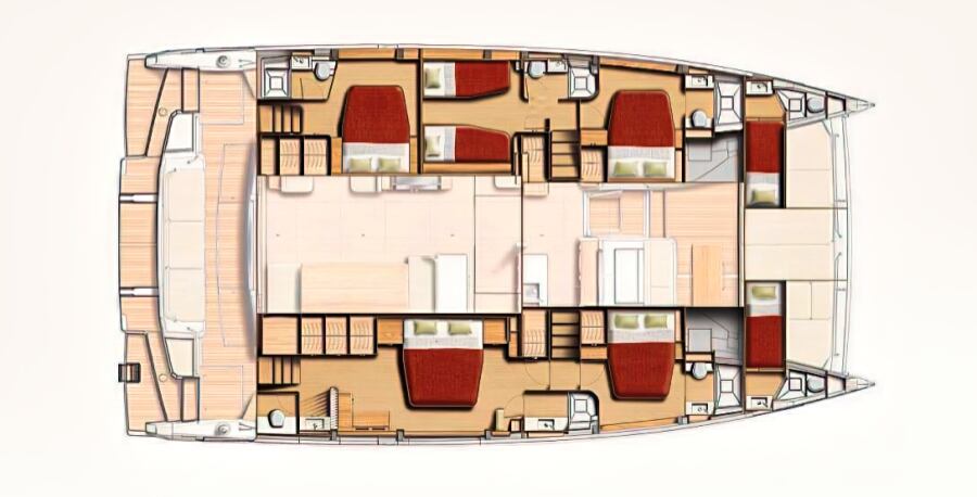 Bali 5.8 Fly - raspored kabina