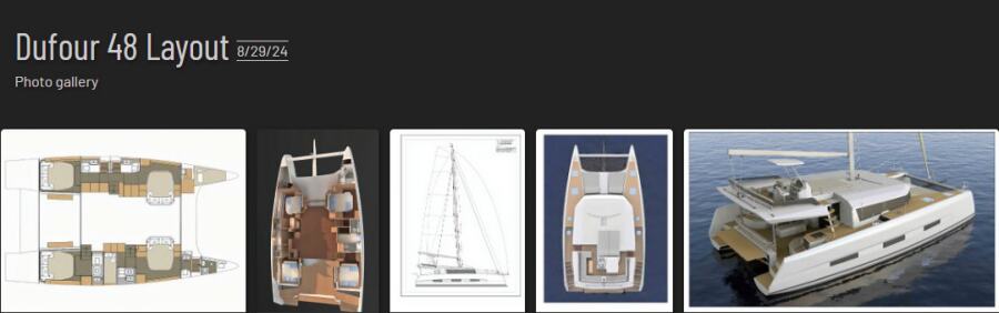 Sailing catamaran Dufour 48  layout