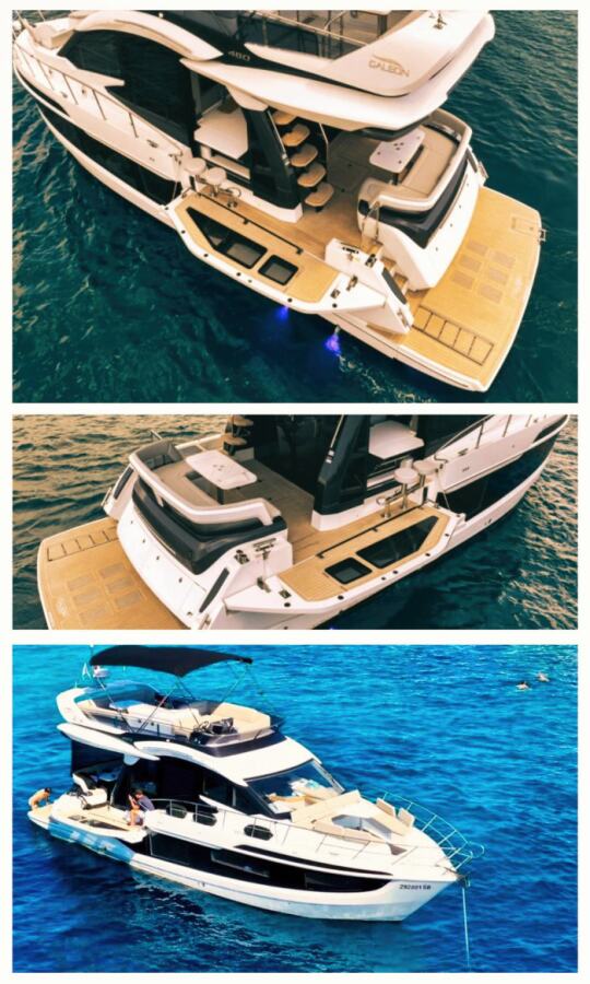 Motor boat Galeon 480 Fly - Beach mode